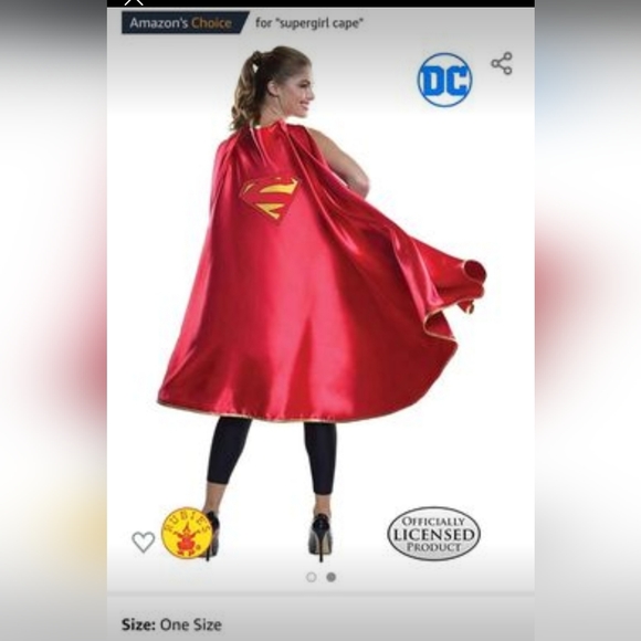 Rubies Costume Co. DC Superheroes Deluxe SuperGirl cape - Picture 1 of 2